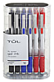 TUL® GL Series Retractable Gel Pens, Medium Point, 0.7 mm, Silver Barrel, Assorted Business Inks, Pack Of 12 Pens