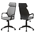 Monarch Specialties High-Back Office Chair, Gray/Black 1 thumbnail image