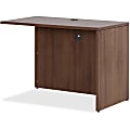 Lorell® Essentials 48"W Reverse Desk Return Shell, Walnut