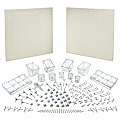 Azar Displays 125-Piece Pegboard Organizer Kit, 24" x 48", White