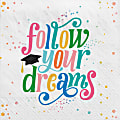 Amscan 713133 Follow Your Dreams Lunch Napkins, 6-1/2" x 6-1/2", Multicolor, 40 Napkins Per Pack, Set Of 2 Packs