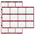 2025 SwiftGlimpse Daily/Yearly Wall Calendar, 18" x 24”, Maroon, January 2025 To December 2025, SG 2025 MAR