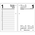 2024 AT-A-GLANCE® Daily Loose-Leaf Desk Calendar Refill, 3-1/2" x 6", January to December 2024