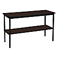 Iceberg Utility Table With Shelf, Rectangle, Walnut/Black 1 thumbnail image