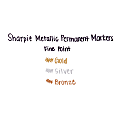Sharpie 05364 Permanent Marker Metallic Set Of 3 (Gold, Silver