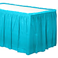 Amscan Plastic Table Skirts, Caribbean Blue, 21’ x 29”, Pack Of 2 Skirts 1 thumbnail image