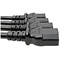 Eaton Tripp Lite Series Power Cord Splitter, C14 to 4xC13 PDU Style - 10A, 250V, 18 AWG, 18-in. (45.72 cm), Black - P00418N4XC13 1 thumbnail image