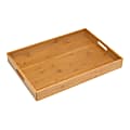 Lipper Solid Bamboo Tray, 2-1/4”H x 19-3/4”W x 13-3/4”D, Brown 1 thumbnail image