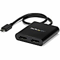 StarTech.com USB-C to Dual DisplayPort 1.2 Adapter, USB Type-C Multi-Monitor MST Hub, Dual 4K 30Hz DP Display Extender/Splitter, Windows 1 thumbnail image