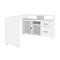 Bestar Equinox 57"W L-Shaped Corner Desk, White 1 thumbnail image