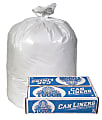 Pitt Plastics Mighty Tough 0.75-mil Can Liners, 20 - 30 Gallons, 30" x 36", White, 25 Bags Per Roll, Case Of 8 Rolls 1 thumbnail image