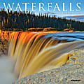 2024 Willow Creek Press Scenic Monthly Mini Wall Calendar, 7” x 7”, Waterfalls, January To December