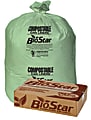 Pitt Plastics Compostable Liners, 1-mil, 40" x 46", Green, Box Of 100