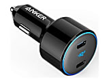 Anker PowerDrive+ III Duo - Car power adapter - 50 Watt - 3 A - IQ 3.0 - 2 output connectors (USB-C) - black 1 thumbnail image