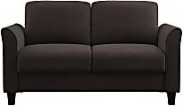 Lifestyle Solutions Winslow Loveseat with Curved Arms, Coffee