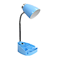 LimeLights Gooseneck Organizer Desk Lamp With Tablet Stand, Adjustable Height, Blue Shade/Blue Base 1 thumbnail image