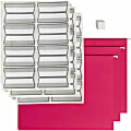 Smead ProTab® Filing System With 20 Hanging File Folders, 24 ProTab 1/3-Cut Tab Labels And Eraser, Letter Size, Red 1 thumbnail image