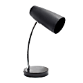 LimeLights Flexible Silicone Desk Lamp, 14-15/16"H, Black Shade/Black Base