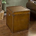 Southern Enterprises Steamer Trunk End Table, Square, Walnut 1 thumbnail image