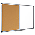 MasterVision® Cork/Non-Magnetic Melamine Dry-Erase Whiteboard Combination Board, 36" x 48", Silver Aluminum Frame 1 thumbnail image