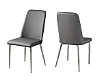 Monarch Specialties Aaliyah Dining Chairs, Gray/Chrome, Set Of 2 Chairs 1 thumbnail image