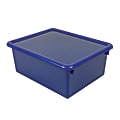 Stowaway® 5" Letter Box With Lid, Small Size, 5" x 10 1/2" x 13", Blue, Pack Of 3