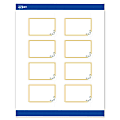 Avery® Print-To-The-Edge Labels & Sure Feed®, S00-DMP-PRWMP10, 2" x 3", Matte White, Preprinted Double Gold Border & Floral Design, Pack Of 80 1 thumbnail image