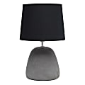 Simple Designs Round Concrete Table Lamp, 16-1/2"H, Black Shade/Gray Base 1 thumbnail image