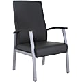 Lorell High-Back Healthcare Guest Chair - Vinyl Seat Material - Vinyl Back Material - Powder Coated Silver Frame Color - 67011 1 thumbnail image