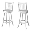 Monarch Specialties Ari Swivel Barstools With Backs, Gray/White