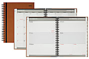 Office Depot® Brand Weekly/Monthly Planner, 8" x 11", Johnny Brown Stripe, January to December 2017