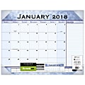 AT-A-GLANCE® Visual Organizer Professional Desk Pad Calendar, 22" x 17", Slate Blue, January to December 2018 (89701-18)