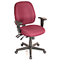Raynor® 4 x 4 Fabric Task Chair, Burgundy/Black 1 thumbnail image