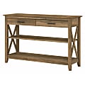 Bush Furniture Key West Console Table With Drawers And Shelves, Reclaimed Pine, Standard Delivery