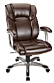 Realspace® Salsbury Bonded Leather High-Back Chair, Dark Brown/Black