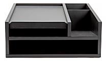 Mind Reader 5-Section Desktop Phone Organizer, 7-1/2”H x 13-3/4”W x 10-1/2”D, Black 1 thumbnail image