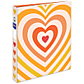 Avery® 3-Ring Fashion Binder, 1" Round Rings, 41% Recycled, Radiant Heart