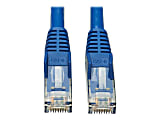 Tripp Lite Cat6 UTP Patch Cable (RJ45) - M/M, PoE, Gigabit, Snagless, CMR-LP, Blue, 6 ft. - First End: 1 x RJ-45 Male Network - Second End: 1 x RJ-45 Male Network - 1 Gbit/s - Patch Cable - Gold Plated Contact - 23 AWG - Blue