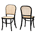 Baxton Studio Cambree Dining Chairs, Beige/Black, Set Of 2 Chairs