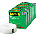 Scotch® Magic™ Tape, 1" x 108', Clear, Pack Of 6 Rolls