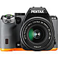 Pentax K-S2 20.1 Megapixel Digital SLR Camera with Lens - 18 mm - 50 mm - Black, Orange