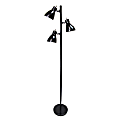Simple Designs 3-Light Tree Floor Lamp, 63-3/8", Black Shade/Black Base 1 thumbnail image