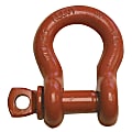 Screw Pin Anchor Shackles, 1 1/8 in Bail Size, 12 Tons, Orange Paint