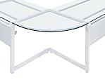 Eurostyle Caesar 78"W Corner Desk, White/Clear