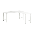 Bush Business Furniture Hustle 72"W L-Shaped Computer Desk With Metal Legs, White, Standard Delivery