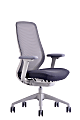 WorkPro® 6000 Series Multifunction Ergonomic Mesh/Fabric High-Back Executive Chair, White Frame/Dark Gray Seat