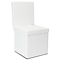Dormify Carter Collapsible Storage Ottoman Chair, White