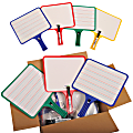 KleenSlate® Deluxe Dry-Erase Response Paddles, Handwriting, Pack Of 32