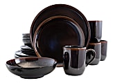 Elama 16-Piece Stoneware Dinnerware Set, Midnight Beach 1 thumbnail image