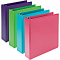 Samsill Earthchoice Durable View Binder, 2" Ring, 8 1/2" x 11", Assorted Colors, Pack Of 4 1 thumbnail image